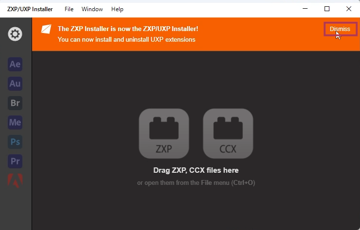 ZXP/UXP Installerの名前変更のお知らせ【Windows】