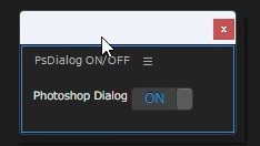 Photoshop Dialog ON/OFFパネル【Windows】